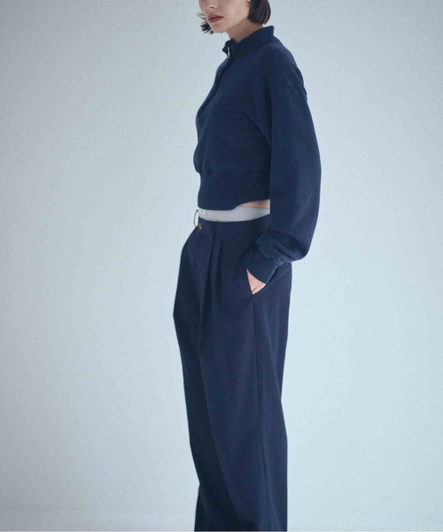 SEA（シー）の「チノ ワイド トラウザーズ（チノパンツ・レディース・アイボリー/ブラック・0/1）」の13枚目の写真