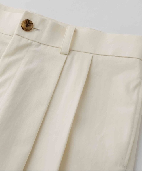 SEA（シー）の「チノ ワイド トラウザーズ（チノパンツ・レディース・アイボリー/ブラック・0/1）」の11枚目の写真