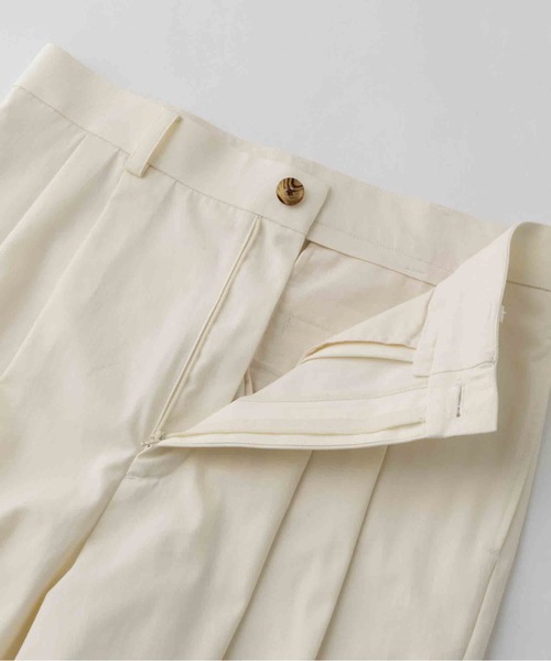 SEA（シー）の「チノ ワイド トラウザーズ（チノパンツ・レディース・アイボリー/ブラック・0/1）」の9枚目の写真