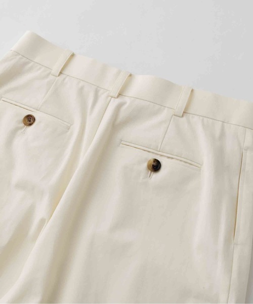 SEA（シー）の「チノ ワイド トラウザーズ（チノパンツ・レディース・アイボリー/ブラック・0/1）」の7枚目の写真