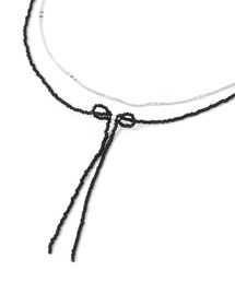 BAYFLOW | Ｃリボンビーズ2連ネックレス(ネックレス)