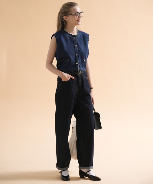 sara&cake（サラアンドケイク）の「ボックスシルエットデニムベスト（ベスト・レディース・インディゴブルー・FREE）」の11枚目の写真