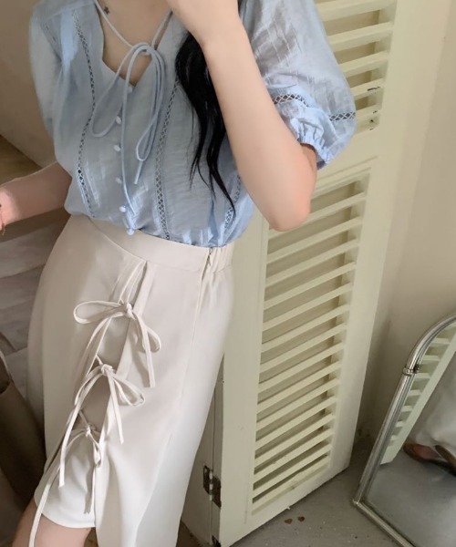 ABITOKYO（アビトーキョー）の「フロントリボンスリットレイヤードスカート（スカート・レディース・グリーン/ベージュ/ブラック・S/M/L）」の17枚目の写真