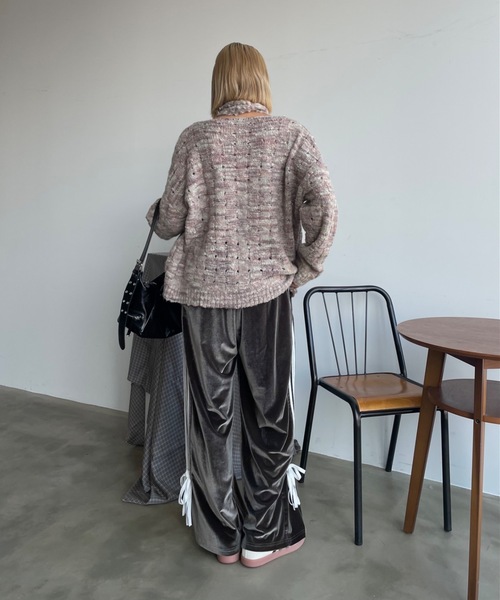 SHAGGIE（シャギー）の「サイドラインベロアルーズパンツ（その他パンツ・レディース・ブラウン/ネイビー・FREE）」の14枚目の写真