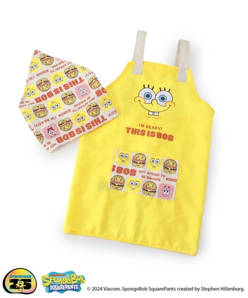 セール】キッズエプロン ＜SPONGE BOB スポンジ・ボブ＞（その他雑貨