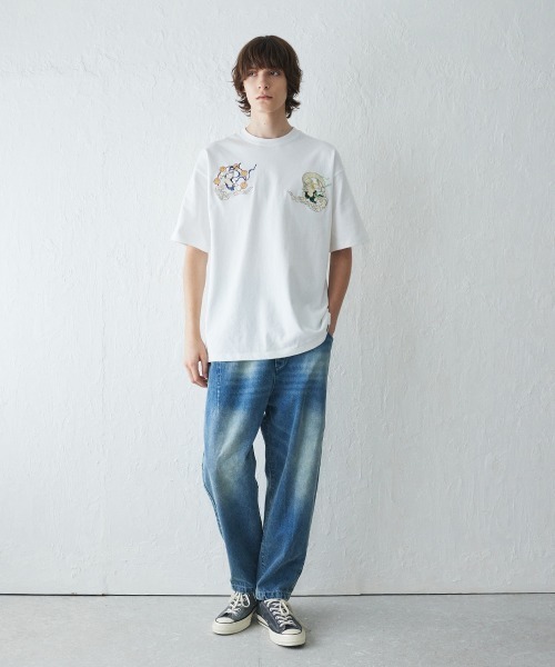 rehacer(レアセル)の「rehacer : Cat Screens Wide HW CS / キャットスクリーンズ ワイドへヴィーウエイト カットソー(Tシャツ/カットソー・メンズ・ホワイト/スミクロ・MEDIUM/LARGE/X-LARGE)」の4枚目の写真