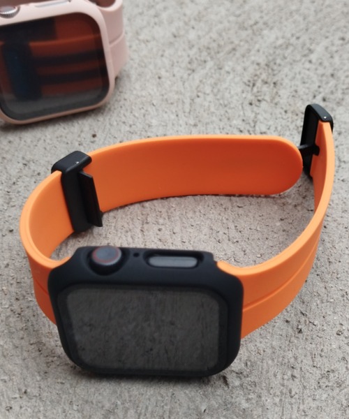 zandy(ズィーアンドワイ)の「zandy ズィーアンドワイ / Apple Watch ケース&ベルトセット【マットハードケース】 ハードマットタイプ フル全面保護 アップルウォッチカバー& シリコンループバンド //// set13(デジタル腕時計・レディース・オレンジ系その他/クリア/ホワイト×ブルー/ブラック×レッド/ブルーグリーン/シルバー系その他/シルバーグレー/グリーン/ピンク/ブルー系その他/ダークブラック・S/M/42/46)」の9枚目の写真