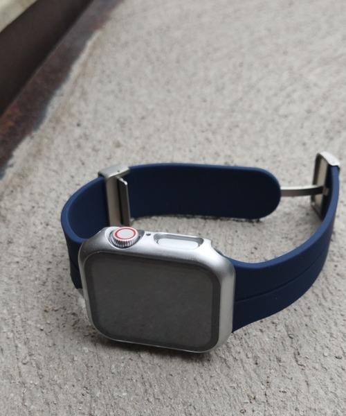 zandy(ズィーアンドワイ)の「zandy ズィーアンドワイ / Apple Watch ケース&ベルトセット【マットハードケース】 ハードマットタイプ フル全面保護 アップルウォッチカバー& シリコンループバンド //// set13(デジタル腕時計・レディース・オレンジ系その他/クリア/ホワイト×ブルー/ブラック×レッド/ブルーグリーン/シルバー系その他/シルバーグレー/グリーン/ピンク/ブルー系その他/ダークブラック・S/M/42/46)」の10枚目の写真