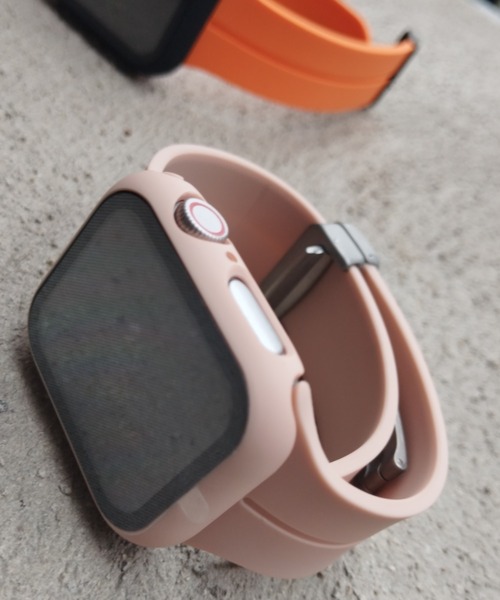 zandy(ズィーアンドワイ)の「zandy ズィーアンドワイ / Apple Watch ケース&ベルトセット【マットハードケース】 ハードマットタイプ フル全面保護 アップルウォッチカバー& シリコンループバンド //// set13(デジタル腕時計・レディース・オレンジ系その他/クリア/ホワイト×ブルー/ブラック×レッド/ブルーグリーン/シルバー系その他/シルバーグレー/グリーン/ピンク/ブルー系その他/ダークブラック・S/M/42/46)」の8枚目の写真