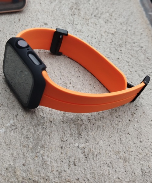 zandy(ズィーアンドワイ)の「zandy ズィーアンドワイ / Apple Watch ケース&ベルトセット【マットハードケース】 ハードマットタイプ フル全面保護 アップルウォッチカバー& シリコンループバンド //// set13(デジタル腕時計・レディース・オレンジ系その他/クリア/ホワイト×ブルー/ブラック×レッド/ブルーグリーン/シルバー系その他/シルバーグレー/グリーン/ピンク/ブルー系その他/ダークブラック・S/M/42/46)」の20枚目の写真
