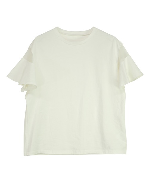 and it_(アンドイット)の「フレアシースルースリーブカットソー(Tシャツ/カットソー・レディース・オフホワイト/ブラック/ピンク/ベージュ・M)」の18枚目の写真