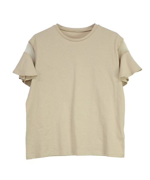 and it_(アンドイット)の「フレアシースルースリーブカットソー(Tシャツ/カットソー・レディース・オフホワイト/ブラック/ピンク/ベージュ・M)」の20枚目の写真