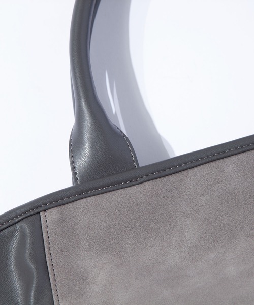 F/CE. （エフシーイー）の「F/CE. TECH LEATHER 2WAY TOTE / エフシーイー テック レザー 2WAY トート（トートバッグ・メンズ・グレー/ベージュ・FREE）」の3枚目の写真