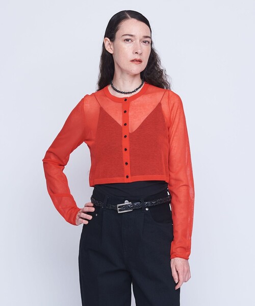 イウエンマトフAEWEN MATOPH シアー ショート カーディガン2 AEWEN MATOPH（イウエン マトフ）の「＜AEWEN MATOPH＞シアー