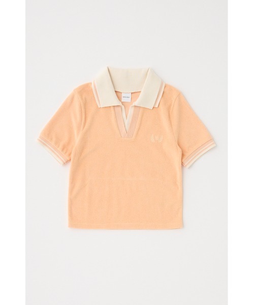 MOUSSY（マウジー）の「DOUBLE COLLAR PILE SKIPPER Tシャツ（Tシャツ/カットソー・レディース・ネイビー/オフホワイト/オレンジ系その他・FREE）」の3枚目の写真