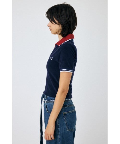 MOUSSY（マウジー）の「DOUBLE COLLAR PILE SKIPPER Tシャツ（Tシャツ/カットソー・レディース・ネイビー/オフホワイト/オレンジ系その他・FREE）」の15枚目の写真