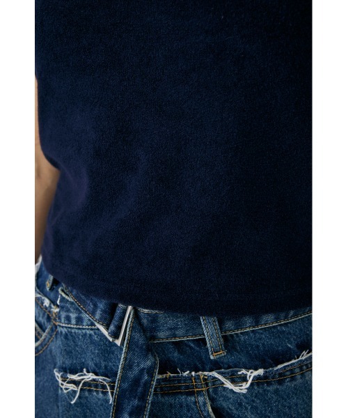 MOUSSY（マウジー）の「DOUBLE COLLAR PILE SKIPPER Tシャツ（Tシャツ/カットソー・レディース・ネイビー/オフホワイト/オレンジ系その他・FREE）」の10枚目の写真