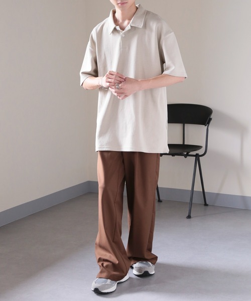 SETUP7（セットアップセブン）の「【SETUP7】リラックスフィット鹿の子ポロシャツ SCCH388（ポロシャツ・メンズ・アイボリー/ブラック/ネイビー・FREE）」の14枚目の写真