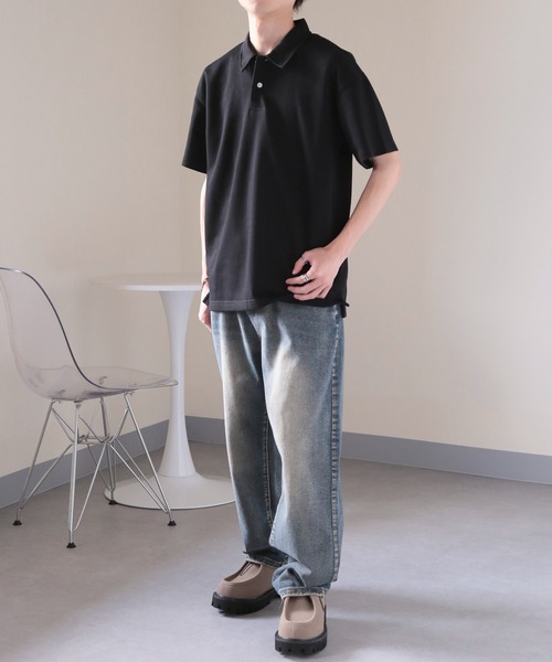 SETUP7（セットアップセブン）の「【SETUP7】リラックスフィット鹿の子ポロシャツ SCCH388（ポロシャツ・メンズ・アイボリー/ブラック/ネイビー・FREE）」の11枚目の写真