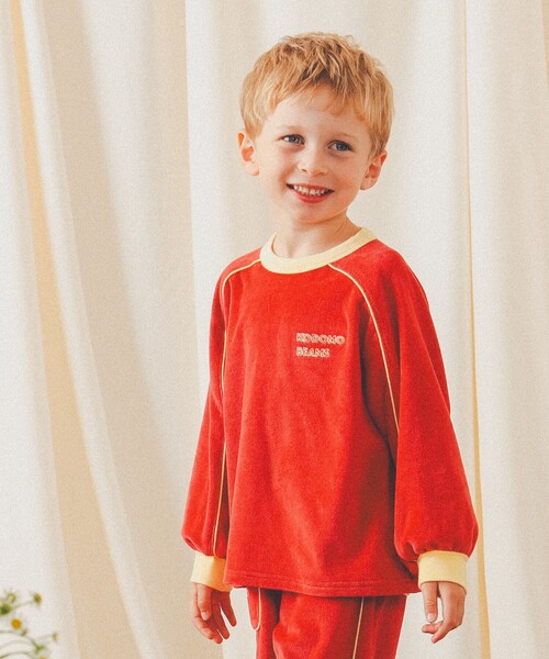 こども ビームス(コドモビームス)の「ベロア パイル プルオーバー 2024(90~150cm)(Tシャツ/カットソー・キッズ・ブルー/レッド・150/140/130/120/110/100/90)」の3枚目の写真