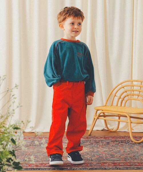 こども ビームス(コドモビームス)の「ベロア パイル プルオーバー 2024(90~150cm)(Tシャツ/カットソー・キッズ・ブルー/レッド・150/140/130/120/110/100/90)」の7枚目の写真