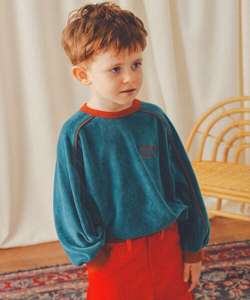 こども ビームス(コドモビームス)の「ベロア パイル プルオーバー 2024(90~150cm)(Tシャツ/カットソー・キッズ・ブルー/レッド・150/140/130/120/110/100/90)」の5枚目の写真