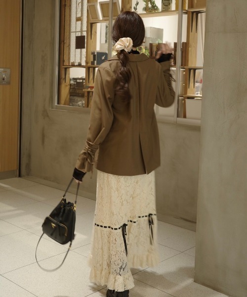 idemイデムromanticlaceribbonskirtレースリボンスカート idem（イデム）の「romantic lace ribbon skirt / レースリボン