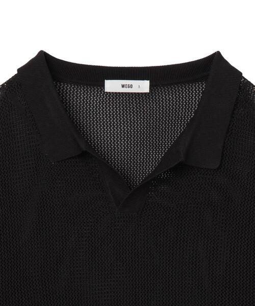 WEGO（ウィゴー）の「WEGO/メッシュポロニットプルオーバー（ニット/セーター・メンズ・ブラック/マスタード・MEDIUM/LARGE）」の17枚目の写真