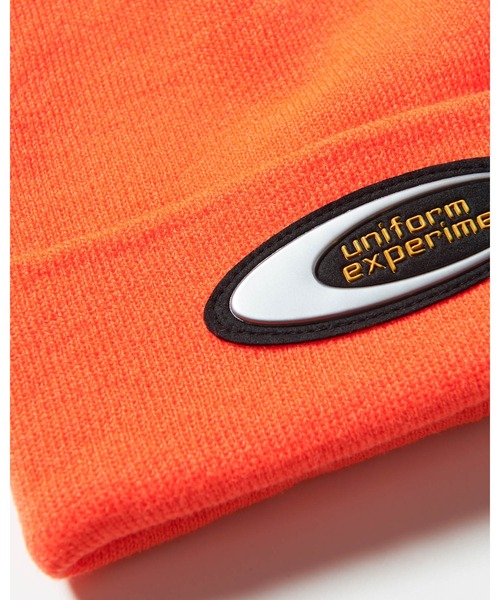 uniform experiment（ユニフォームエクスペリメント）の「OVAL CUFF BEANIE（ニットキャップ/ビーニー・メンズ・オレンジ/ブラック/ライトグレー・FREE）」の7枚目の写真