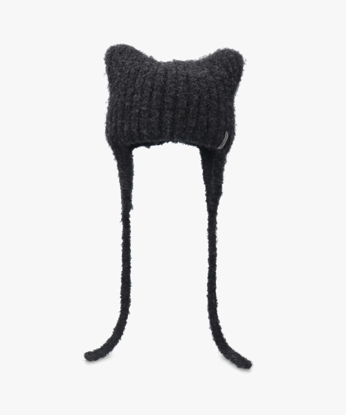 OVERRIDE（オーバーライド）の「OVERRIDE KNIT CURLY CAT GUIDE SG / オーバーライド（ニットキャップ/ビーニー・レディース・オレンジ/ダークグレー/ホワイト・57~59cm）」の19枚目の写真