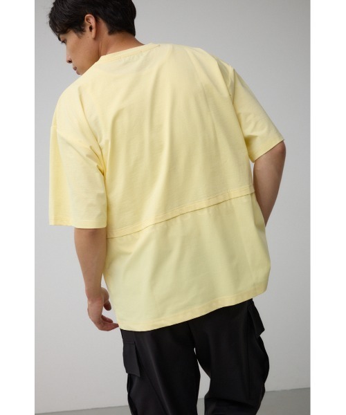 AZUL by moussy(アズールバイマウジー)の「SBC FUNKワッペンドッキングT(Tシャツ/カットソー・メンズ・ホワイト/ブラック/ライトイエロー・FREE)」の1枚目の写真