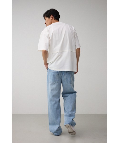 AZUL by moussy(アズールバイマウジー)の「SBC FUNKワッペンドッキングT(Tシャツ/カットソー・メンズ・ホワイト/ブラック/ライトイエロー・FREE)」の5枚目の写真