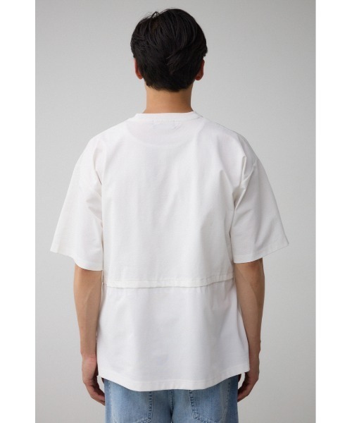 AZUL by moussy(アズールバイマウジー)の「SBC FUNKワッペンドッキングT(Tシャツ/カットソー・メンズ・ホワイト/ブラック/ライトイエロー・FREE)」の8枚目の写真