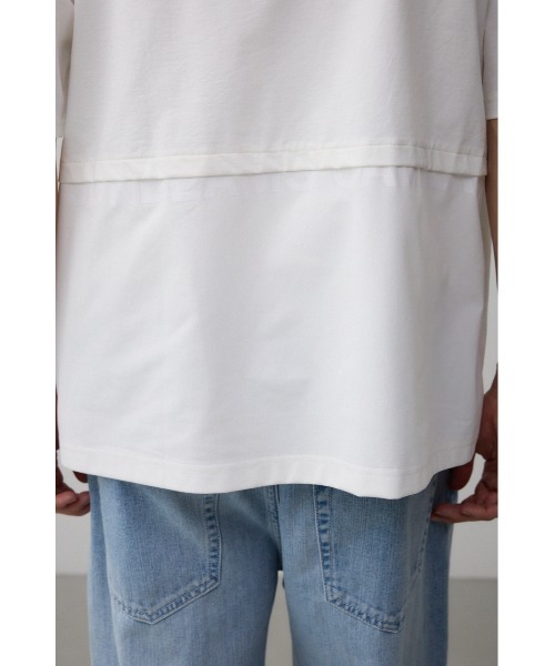 AZUL by moussy(アズールバイマウジー)の「SBC FUNKワッペンドッキングT(Tシャツ/カットソー・メンズ・ホワイト/ブラック/ライトイエロー・FREE)」の11枚目の写真