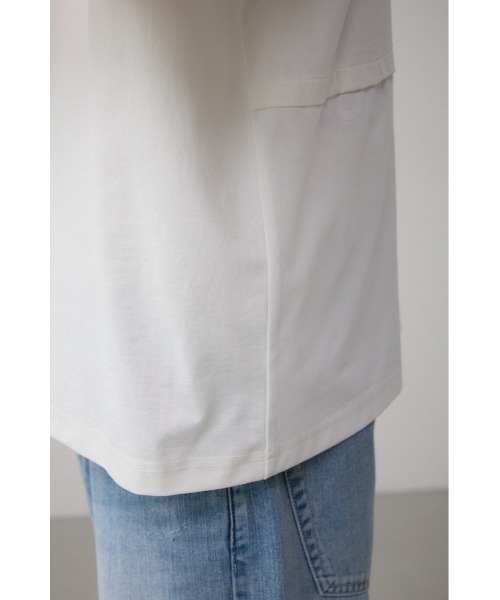 AZUL by moussy(アズールバイマウジー)の「SBC FUNKワッペンドッキングT(Tシャツ/カットソー・メンズ・ホワイト/ブラック/ライトイエロー・FREE)」の12枚目の写真