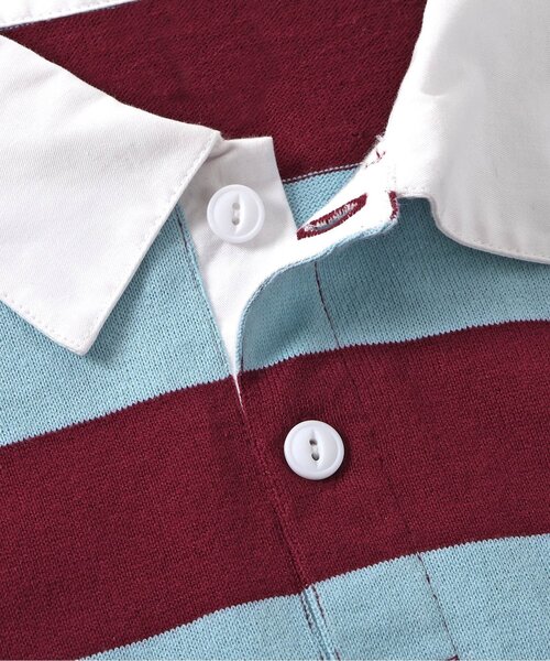 apres les cours（アプレレクール）の「ワイドボーダーポロシャツ（ポロシャツ・キッズ・エンジ/グリーン・80/90/100/110/120/130）」の11枚目の写真