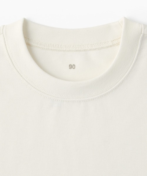 無印良品(ムジルシリョウヒン)の「ベビー あたまするっと起毛スムースクルーネック長袖Tシャツ(Tシャツ/カットソー・キッズ・スモークピンク/オフホワイト/ライトグリーン系/ネイビー系/ピンク系/ブルー系・80/90/100)」の10枚目の写真