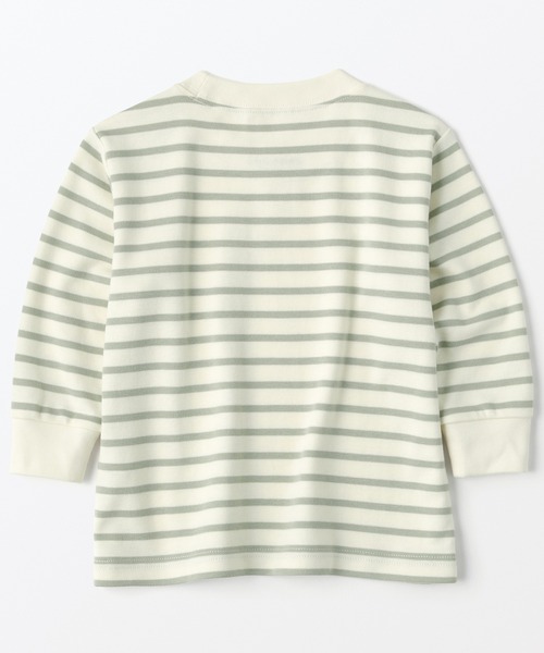 無印良品(ムジルシリョウヒン)の「ベビー あたまするっと起毛スムースクルーネック長袖Tシャツ(Tシャツ/カットソー・キッズ・スモークピンク/オフホワイト/ライトグリーン系/ネイビー系/ピンク系/ブルー系・80/90/100)」の13枚目の写真