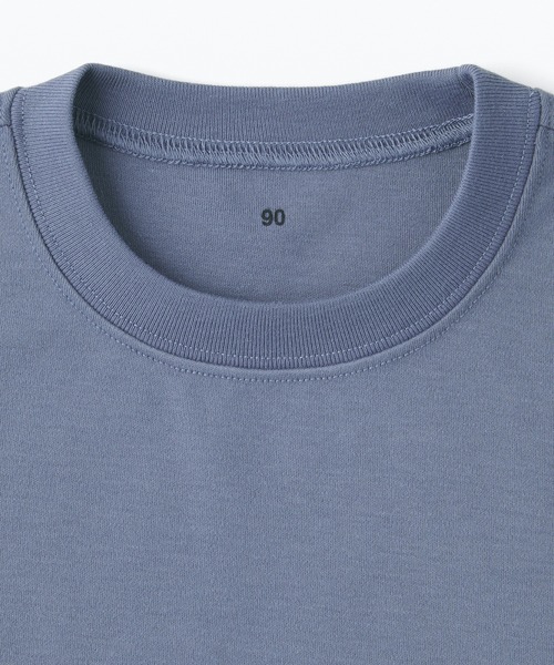 無印良品(ムジルシリョウヒン)の「ベビー あたまするっと起毛スムースクルーネック長袖Tシャツ(Tシャツ/カットソー・キッズ・スモークピンク/オフホワイト/ライトグリーン系/ネイビー系/ピンク系/ブルー系・80/90/100)」の21枚目の写真