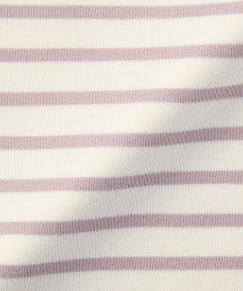 無印良品(ムジルシリョウヒン)の「ベビー あたまするっと起毛スムースクルーネック長袖Tシャツ(Tシャツ/カットソー・キッズ・スモークピンク/オフホワイト/ライトグリーン系/ネイビー系/ピンク系/ブルー系・80/90/100)」の8枚目の写真