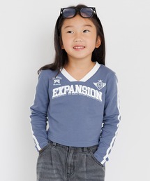 10C REPIPI（ジューシーレピピ）の「【10C REPIPI】ソデラインゲームロングTシャツ（Tシャツ/カットソー・キッズ）」