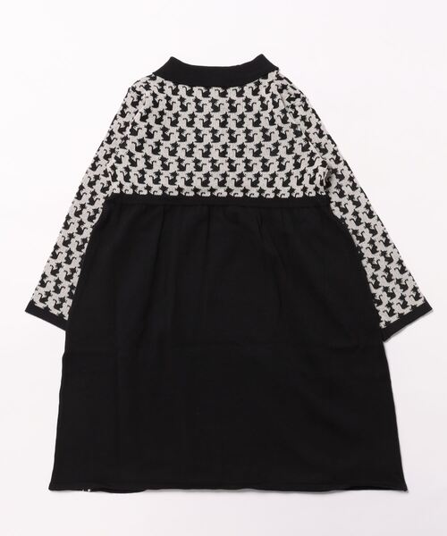 nino(ニノ)の「KNIT Catジャガードワンピース(ワンピース・キッズ・ブラック/エメラルド・120cm/100cm/110cm)」の3枚目の写真