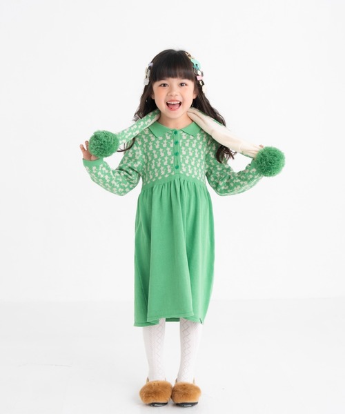 ＫＮＩＴ Ｃａｔジャガードワンピース（ワンピース）｜nino（ニノ）