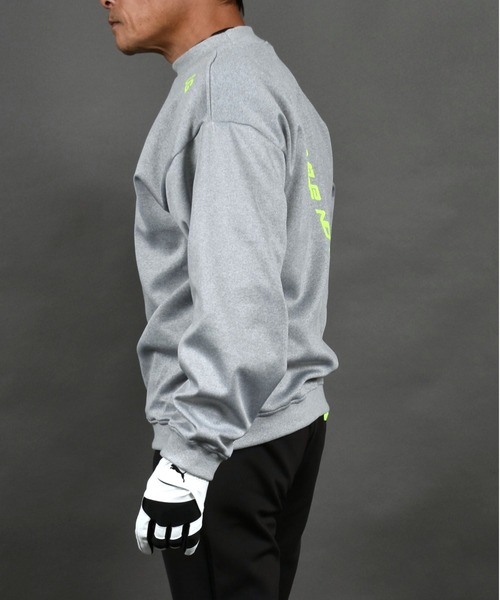 COMON GOLF（コモンゴルフ）の「バックロゴプリント入り ポンチジャージ素材 長袖モックネック ゴルフプルオーバー（ゴルフグッズ・メンズ・ブラック/グレー・M/L/XL/XXL/XXXL）」の14枚目の写真