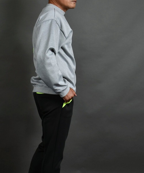 COMON GOLF（コモンゴルフ）の「バックロゴプリント入り ポンチジャージ素材 長袖モックネック ゴルフプルオーバー（ゴルフグッズ・メンズ・ブラック/グレー・M/L/XL/XXL/XXXL）」の17枚目の写真