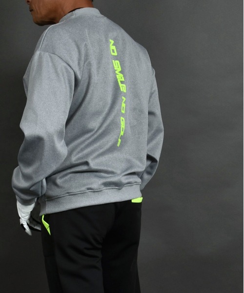 COMON GOLF（コモンゴルフ）の「バックロゴプリント入り ポンチジャージ素材 長袖モックネック ゴルフプルオーバー（ゴルフグッズ・メンズ・ブラック/グレー・M/L/XL/XXL/XXXL）」の19枚目の写真