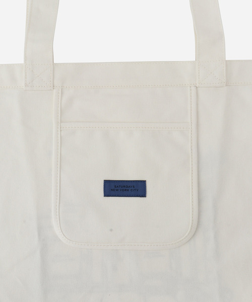 SNYC Canvas Tote Bag Saturdays ホワイト Saturdays NYC トートバッグ SNYC Canvas Tote Bag メンズ