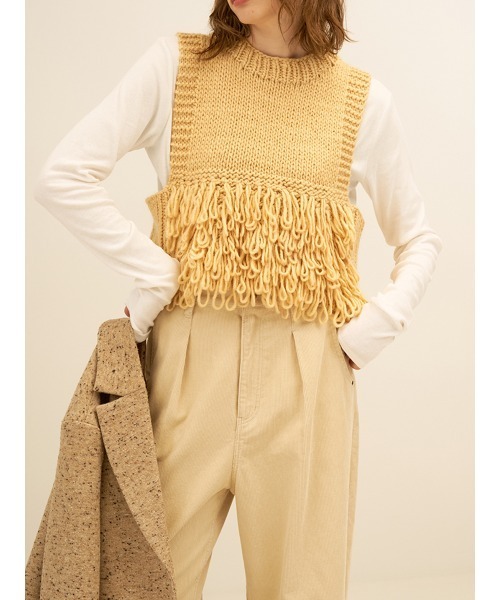 YENN（イエン）の「YENN ループハンドニットベスト（ベスト