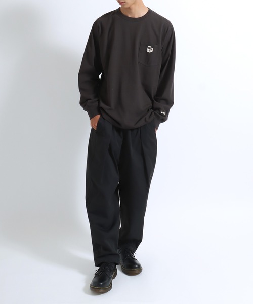 Lee(リー)の「Lee(リー)ワンポイントロゴポケットロンT メンズ レディース ユニセックス/長袖(Tシャツ/カットソー・メンズ・ホワイト/ネイビー/スミクロ/ピンク・M/L/XL)」の18枚目の写真