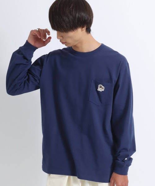 Lee(リー)の「Lee(リー)ワンポイントロゴポケットロンT メンズ レディース ユニセックス/長袖(Tシャツ/カットソー・メンズ・ホワイト/ネイビー/スミクロ/ピンク・M/L/XL)」の21枚目の写真